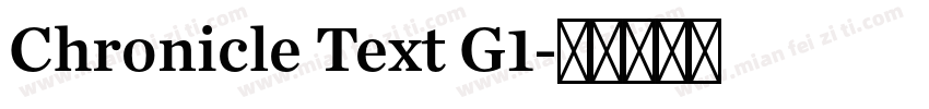 Chronicle Text G1字体转换